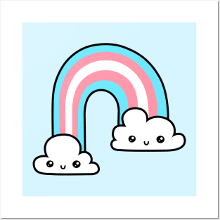 Happy Trans Rainbow Posters and Art